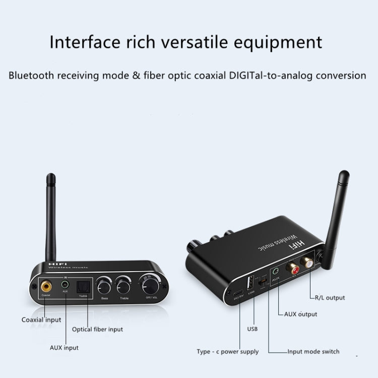 T01 Bluetooth 5.0 Optical Coaxial Audio Decoder Adapter - Audio Receiver Transmitter by PMC Jewellery | Online Shopping South Africa | PMC Jewellery