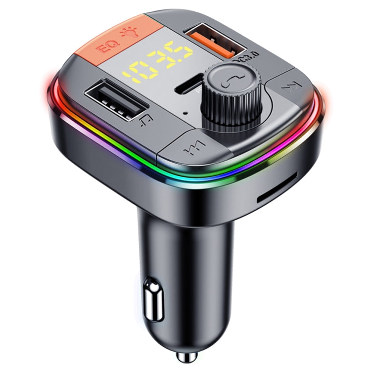 T832 Car Bluetooth FM Transmitter Colorful Light MP3 Player Powerful Quick Charger QC3.0 - Bluetooth Car Kits by PMC TechLife | Online Shopping South Africa | PMC TechLife