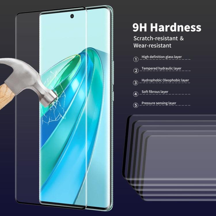 For Honor X9A / Magic5 Lite ENKAY 3D Hot Bending Edge Glue Tempered Glass Full Film with Lens Film - Honor Tempered Glass by ENKAY | Online Shopping South Africa | PMC Jewellery