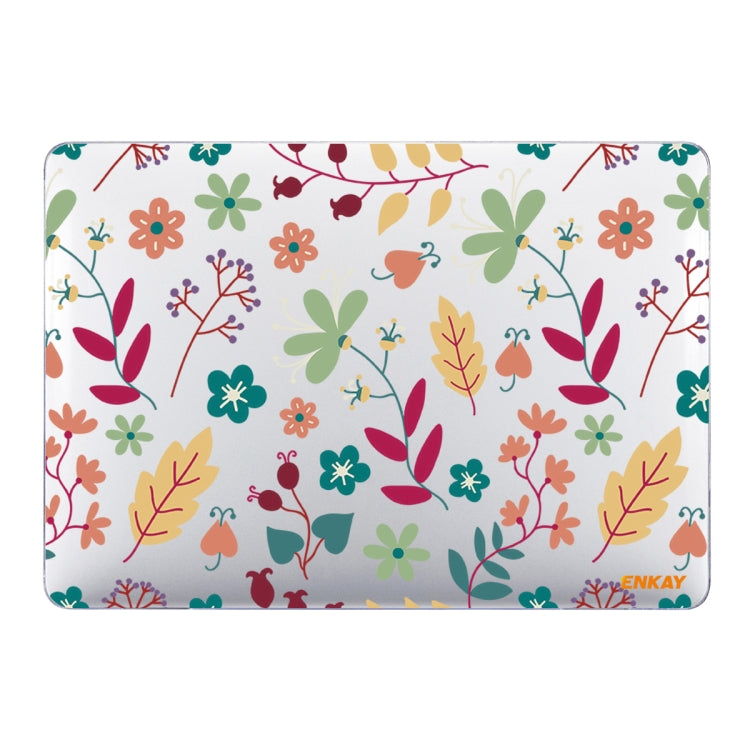 ENKAY Flower Series Pattern Laotop Protective Crystal Case For MacBook Pro 13.3 inch A1706 / A1708 / A1989 / A2159(Spring) - MacBook Pro Cases by ENKAY | Online Shopping South Africa | PMC TechLife | Buy Now Pay Later Mobicred