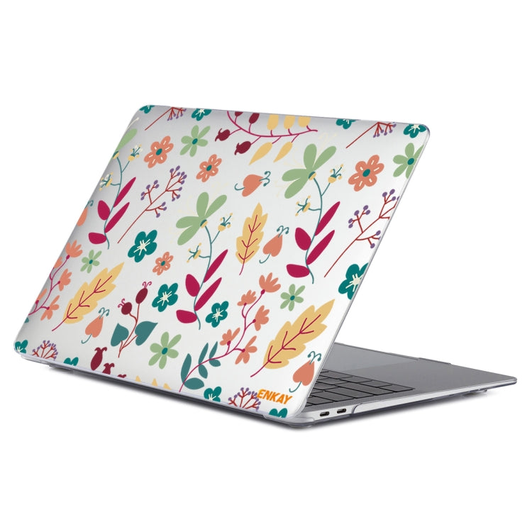 ENKAY Flower Series Pattern Laotop Protective Crystal Case For MacBook Pro 13.3 inch A1706 / A1708 / A1989 / A2159(Spring) - MacBook Pro Cases by ENKAY | Online Shopping South Africa | PMC TechLife | Buy Now Pay Later Mobicred