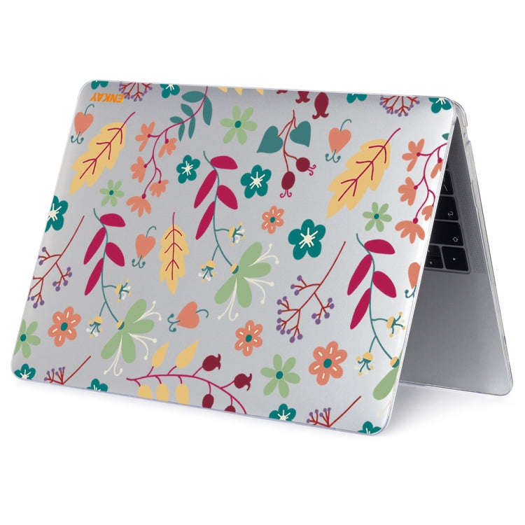 ENKAY Flower Series Pattern Laotop Protective Crystal Case For MacBook Pro 13.3 inch A1706 / A1708 / A1989 / A2159(Spring) - MacBook Pro Cases by ENKAY | Online Shopping South Africa | PMC TechLife | Buy Now Pay Later Mobicred