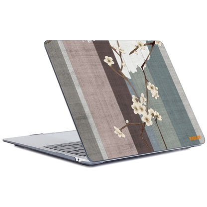 ENKAY Vintage Pattern Series Laotop Protective Crystal Case For MacBook Pro 13.3 inch A1706 / A1708 / A1989 / A2159(Plum Blossom) - MacBook Pro Cases by ENKAY | Online Shopping South Africa | PMC Jewellery