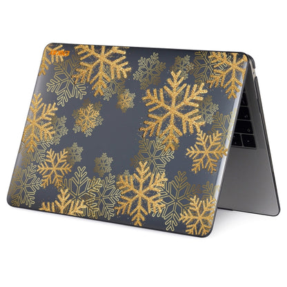 ENKAY Vintage Pattern Series Laotop Protective Crystal Case For MacBook Air 13.3 inch A1932 / A2179 / A2337(Golden Snowflake) - MacBook Air Cases by ENKAY | Online Shopping South Africa | PMC Jewellery