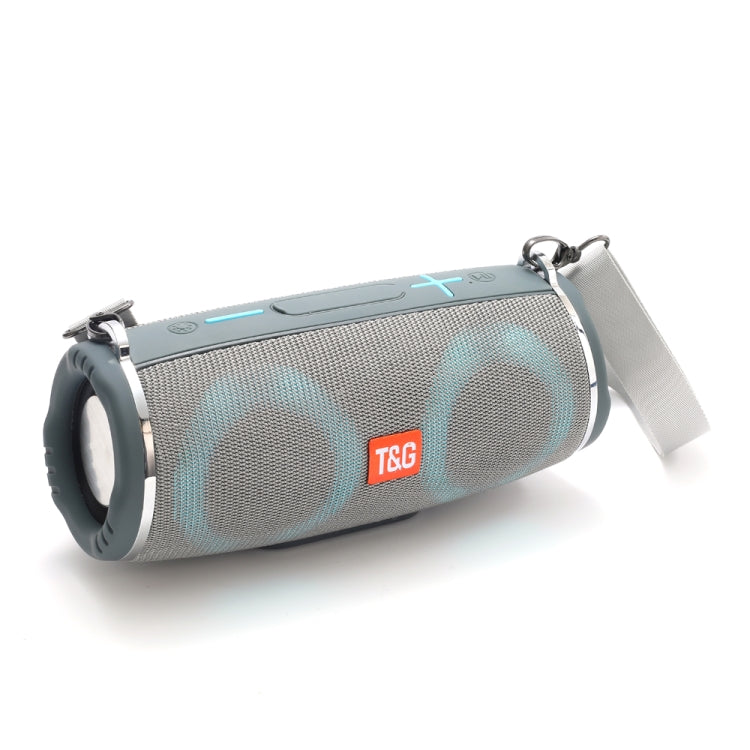 T&G TG642 RGB Light Waterproof  Portable Bluetooth Speaker Support FM / TF Card(Gray) - Desktop Speaker by T&G | Online Shopping South Africa | PMC Jewellery