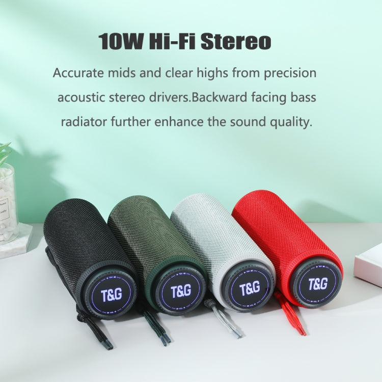 T&G TG332 10W HIFI Stereo Waterproof Portable Bluetooth Speaker(Green) - Desktop Speaker by T&G | Online Shopping South Africa | PMC Jewellery | Buy Now Pay Later Mobicred