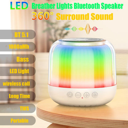 JY12 Full-screen RGB LED Breather Light Wireless Bluetooth Speaker(Black) - Mini Speaker by PMC Jewellery | Online Shopping South Africa | PMC Jewellery