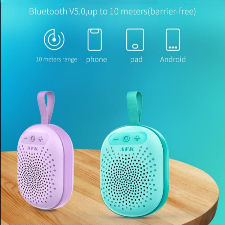 AEC BT513 RGB Light Waterproof Portable Bluetooth Speaker Support FM / TF Card(Moran Pink) - Mini Speaker by AEC | Online Shopping South Africa | PMC TechLife
