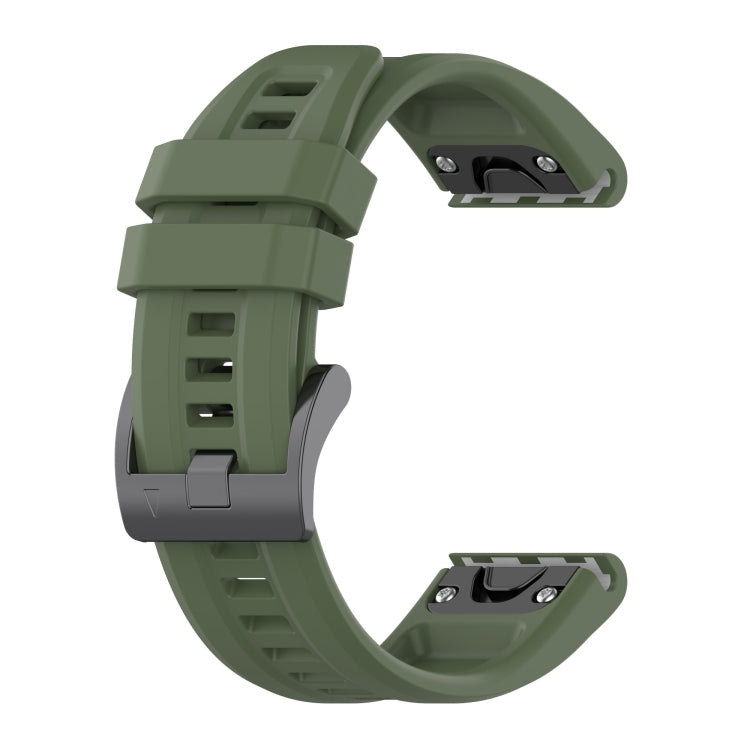 Compatible with Garmin EPIX Gen2 22mm Silicone Solid Color Watch Band(Dark Green) - Watch Bands by PMC TechLife | Online Shopping South Africa | PMC TechLife | Buy Now Pay Later Mobicred