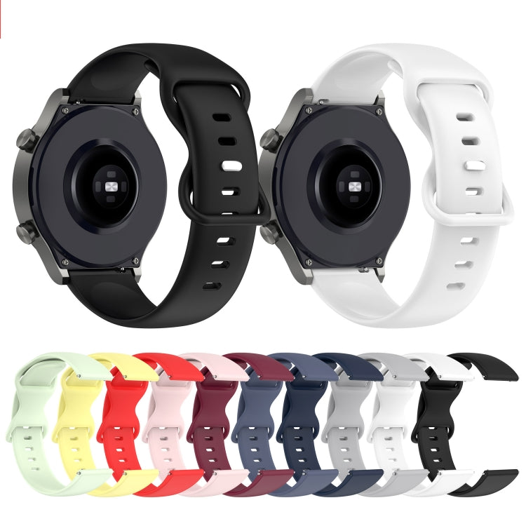 For Amazfit Pace 22mm Silicone Solid Color Watch Band(Grey) - Watch Bands by PMC TechLife | Online Shopping South Africa | PMC TechLife | Buy Now Pay Later Mobicred