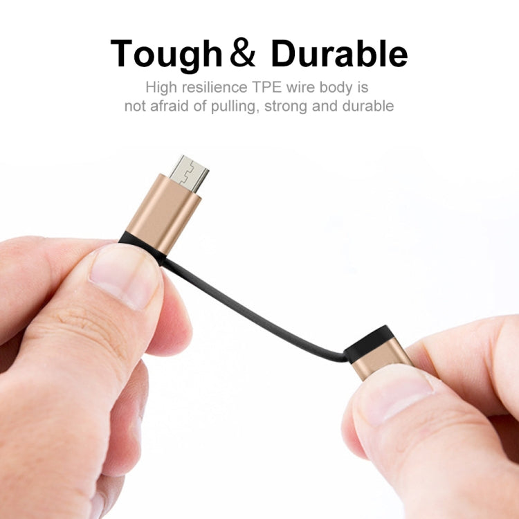 ENKAY ENK-AT113 2 in 1 Type-C / Micro USB to USB 3.0 Nylon Braided OTG Adapter Cable(Black) - OTG Adapter by ENKAY | Online Shopping South Africa | PMC TechLife | Buy Now Pay Later Mobicred