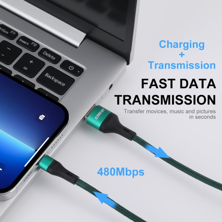 ENKAY ENK-CB118 1m USB 3.0 to 8 Pin 3A Fast Charging Sync Data Cable(Grey) - Normal Style Cable by ENKAY | Online Shopping South Africa | PMC TechLife