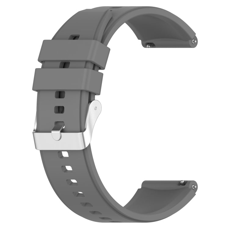 For Huami Amazfit GTS 3 20mm Protruding Head Silicone Strap Silver Buckle(Gray) - Watch Bands by PMC TechLife | Online Shopping South Africa | PMC TechLife | Buy Now Pay Later Mobicred