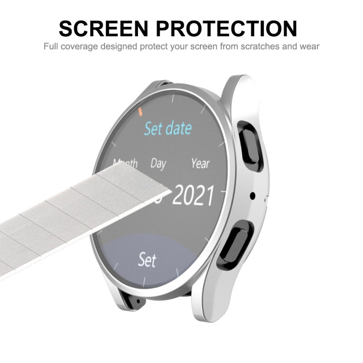 For Samsung Galaxy Watch5 44mm ENKAY Hat-Prince Full Coverage Electroplated Soft TPU Case(Silver) - Watch Cases by ENKAY | Online Shopping South Africa | PMC TechLife | Buy Now Pay Later Mobicred