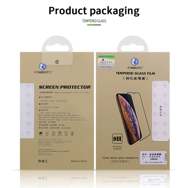 For iPhone 14 Pro PINWUYO 9H 2.5D Full Screen Tempered Glass Film(Black) - iPhone 14 Pro Tempered Glass by PINWUYO | Online Shopping South Africa | PMC TechLife | Buy Now Pay Later Mobicred