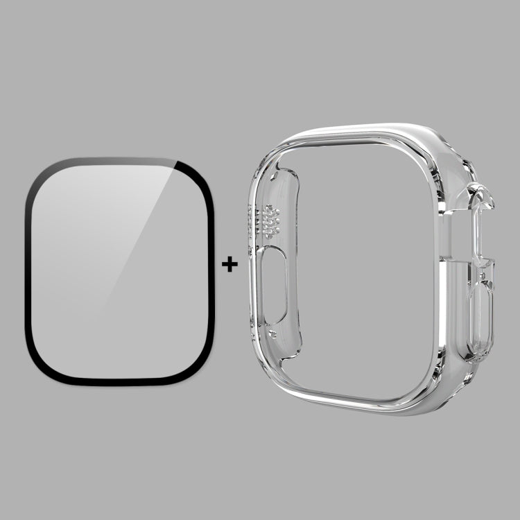 For Apple Watch Ultra / Ultra 2 49mm ENKAY 2 in 1 PC Case + Full Coverage 9H Tempered Glass Film(Transparent) - Watch Cases by ENKAY | Online Shopping South Africa | PMC Jewellery | Buy Now Pay Later Mobicred