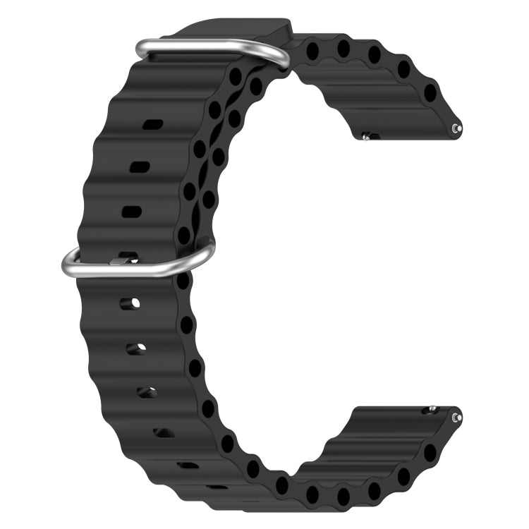 For Xiaomi MI Watch Sport 22mm Ocean Style Silicone Solid Color Watch Band(Black) - free shipping - PMC TechLife - Order now!