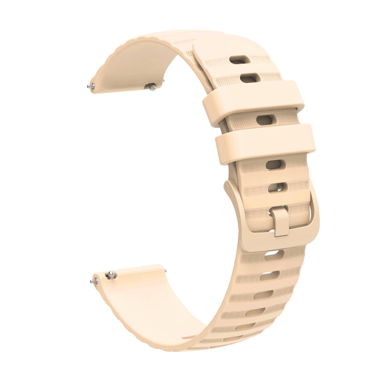 Compatible with Garmin Vivoactive 4S 18mm Wavy Dotted Solid-Color Silicone Watch Band(Starlight Color) - Watch Bands by PMC TechLife | Online Shopping South Africa | PMC TechLife | Buy Now Pay Later Mobicred