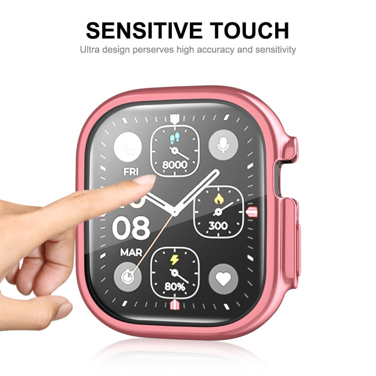 For Apple Watch Ultra / Ultra 2 49mm ENKAY Full Coverage Electroplated Soft TPU Case with Screen Film(Black) - Watch Cases by ENKAY | Online Shopping South Africa | PMC TechLife | Buy Now Pay Later Mobicred
