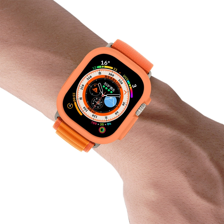 For Apple Watch Ultra 49mm ENKAY Solid Color Protective Soft TPU Frame Case(Beige) - Watch Cases by ENKAY | Online Shopping South Africa | PMC TechLife | Buy Now Pay Later Mobicred