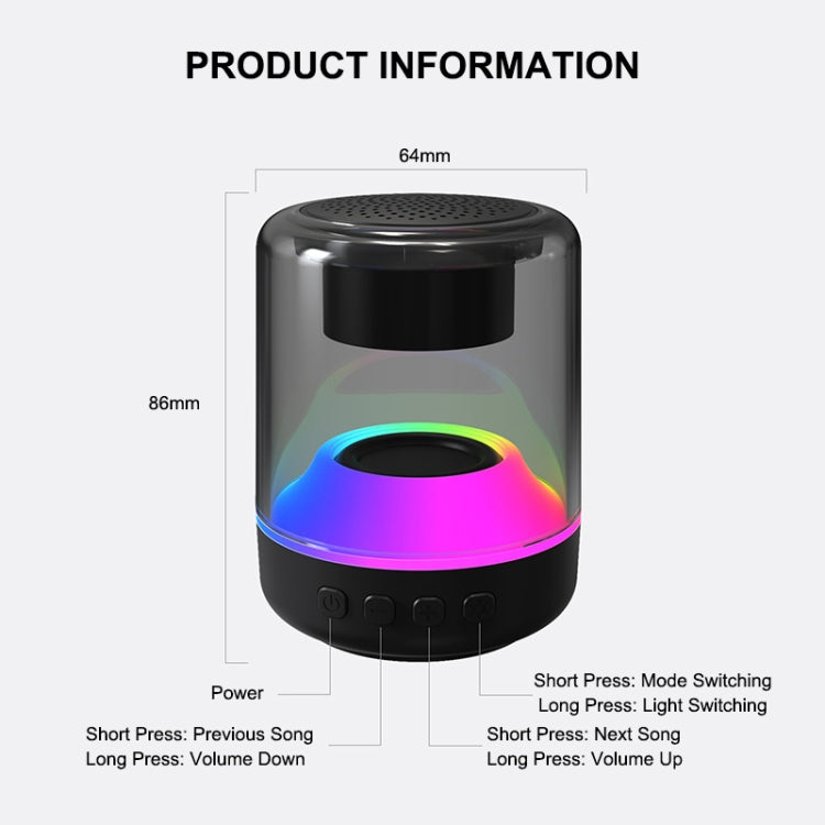 ENKAY Hat-Prince Portable RGB Light Wireless Bluetooth Speaker, Size:S - Mini Speaker by ENKAY | Online Shopping South Africa | PMC TechLife | Buy Now Pay Later Mobicred
