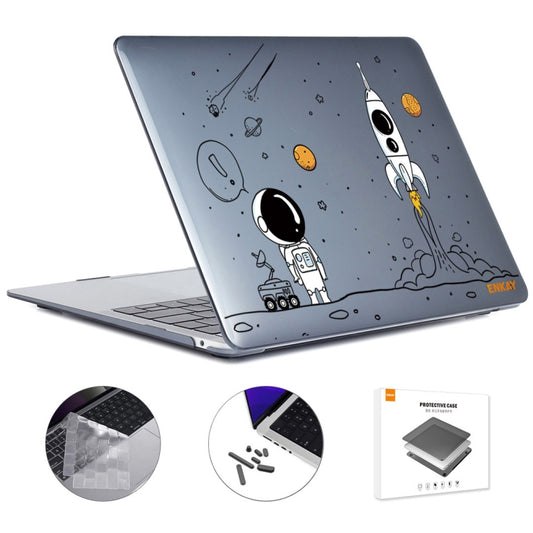 For MacBook Air 13.6 2022/2024 A2681 (M2) / A3113 (M3) ENKAY Hat-Prince 3 in 1 Spaceman Pattern Laotop Protective Crystal Case with TPU Keyboard Film / Anti-dust Plugs, Version:EU(Spaceman No.1) - MacBook Air Cases by ENKAY | Online Shopping South Africa | PMC Jewellery | Buy Now Pay Later Mobicred