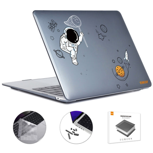 For MacBook Air 13.6 2022/2024 A2681 (M2) / A3113 (M3) ENKAY Hat-Prince 3 in 1 Spaceman Pattern Laotop Protective Crystal Case with TPU Keyboard Film / Anti-dust Plugs, Version:EU(Spaceman No.2) - MacBook Air Cases by ENKAY | Online Shopping South Africa | PMC Jewellery | Buy Now Pay Later Mobicred