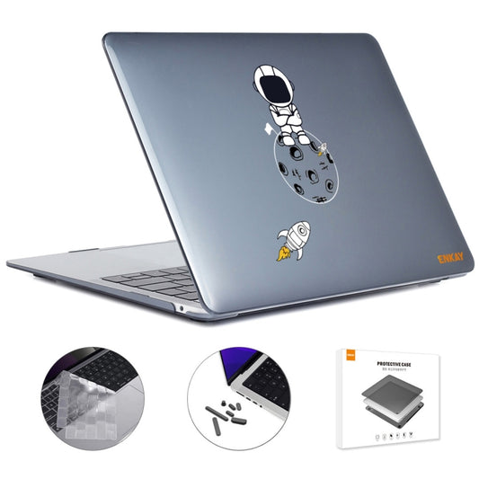 For MacBook Air 13.6 2022/2024 A2681 (M2) / A3113 (M3) ENKAY Hat-Prince 3 in 1 Spaceman Pattern Laotop Protective Crystal Case with TPU Keyboard Film / Anti-dust Plugs, Version:EU(Spaceman No.4) - MacBook Air Cases by ENKAY | Online Shopping South Africa | PMC Jewellery | Buy Now Pay Later Mobicred