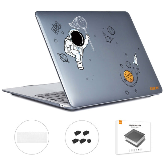 For MacBook Pro 15.4 A1707/A1990 ENKAY Hat-Prince 3 in 1 Spaceman Pattern Laotop Protective Crystal Case with TPU Keyboard Film / Anti-dust Plugs, Version:EU(Spaceman No.2) - MacBook Pro Cases by ENKAY | Online Shopping South Africa | PMC Jewellery