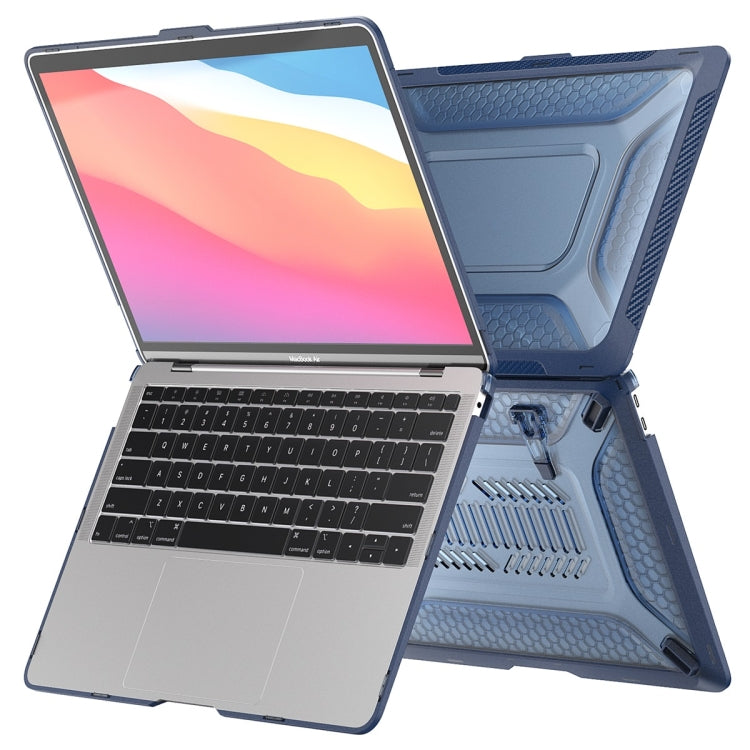 For MacBook Air 13.3 2018 A1932 ENKAY Hat-Prince 3 in 1 Protective Bracket  Case Cover Hard Shell with TPU Keyboard Film / Anti-dust Plugs, Version:EU(Grey) - MacBook Air Cases by ENKAY | Online Shopping South Africa | PMC Jewellery