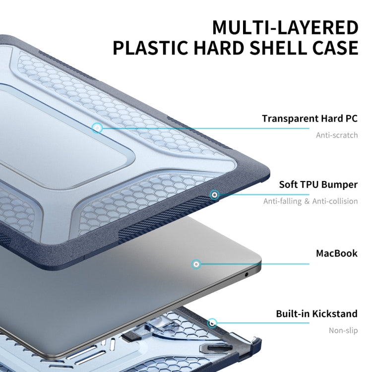 For MacBook Pro 13.3 A2251/A2289/A2338 ENKAY Hat-Prince 3 in 1 Protective Bracket  Case Cover Hard Shell with TPU Keyboard Film / Anti-dust Plugs, Version:US(Khaki) - MacBook Pro Cases by ENKAY | Online Shopping South Africa | PMC TechLife | Buy Now Pay Later Mobicred