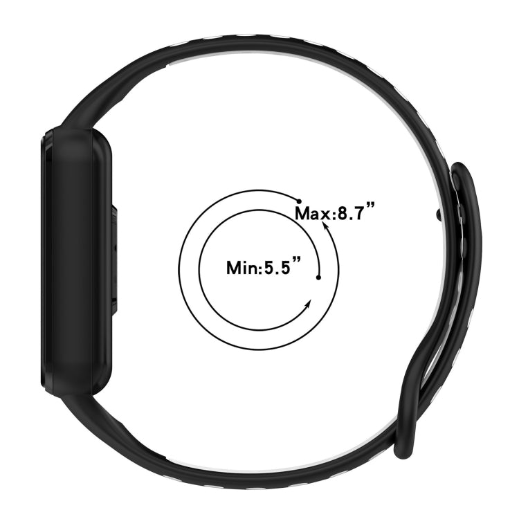 For Amazfit Band 7 Loop Two-Color Breathable Silicone Watch Band(Blue+White) - free shipping - PMC TechLife - Order now!