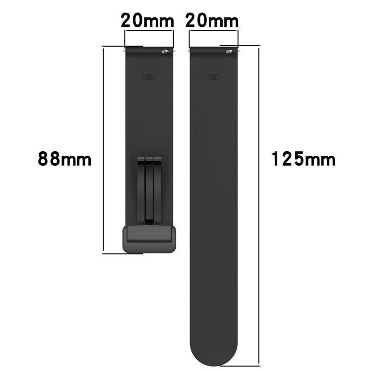 For Amazfit Pop Pro 20mm Solid Color Magnetic Clasp Silicone Watch Band(Midnight Blue) - free shipping - PMC TechLife - Order now!