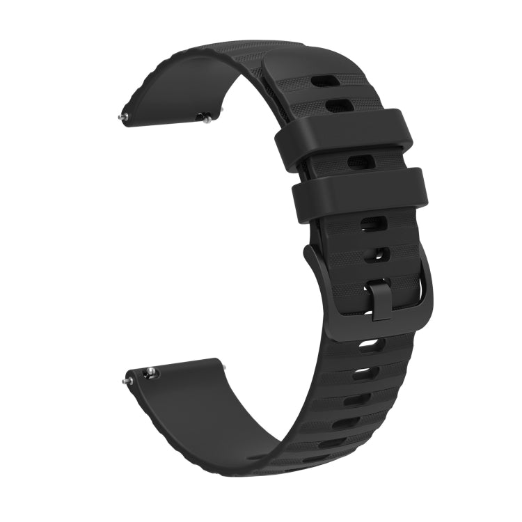 For Huawei Watch GT3 42mm 20mm Wavy Dot Pattern Solid Color Silicone Watch Band(Black) - free shipping - PMC TechLife - Order now!