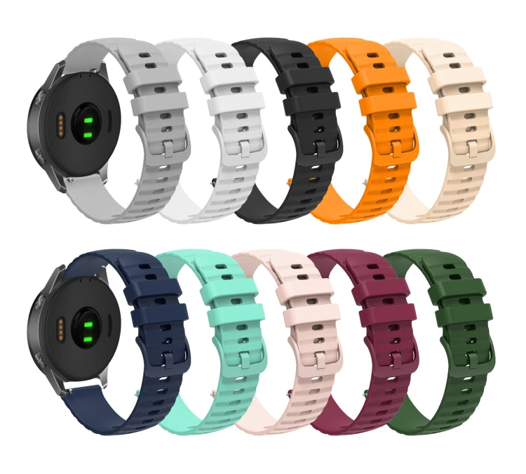 For Huawei Watch GT3 42mm 20mm Wavy Dot Pattern Solid Color Silicone Watch Band(Black) - free shipping - PMC TechLife - Order now!