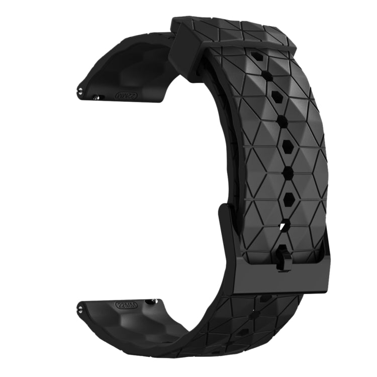 For Huawei Watch GT3 Pro 43mm 20mm Football Pattern Solid Color Silicone Watch Band(Black) - free shipping - PMC TechLife - Order now!