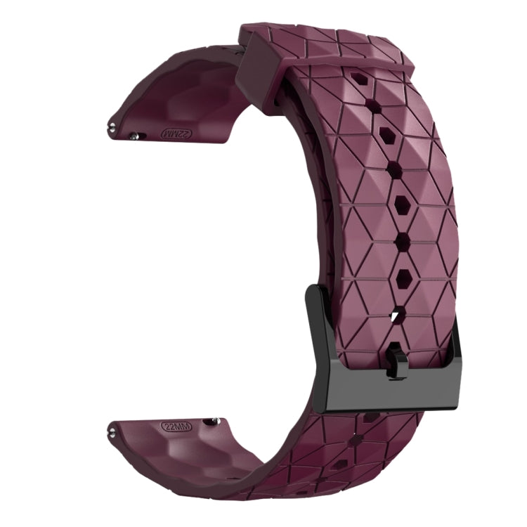 For Amazfit Pop Pro 20mm Football Pattern Solid Color Silicone Watch Band(Wine Red) - free shipping - PMC TechLife - Order now!