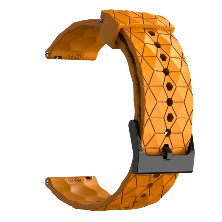 For Huawei Watch 3 22mm Football Pattern Solid Color Silicone Watch Band(Yellow) - free shipping - PMC TechLife - Order now!
