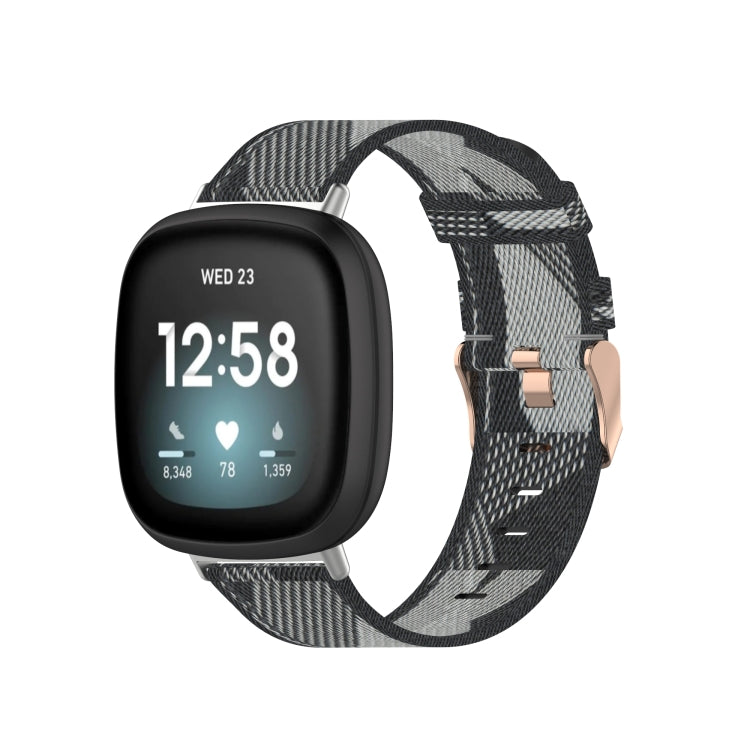For Fitbit Versa 3 Nylon Weave Canvas Watch Band(Grey) - free shipping - PMC TechLife - Order now!