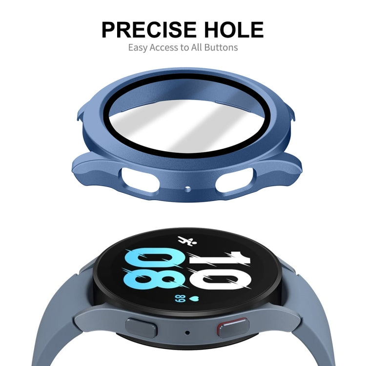 For Samsung Galaxy Watch4/5 40mm ENKAY Hat-Prince Waterproof Full Coverage PC Frame + 9H Tempered Glass Case(Black) - Watch Cases by ENKAY | Online Shopping South Africa | PMC TechLife | Buy Now Pay Later Mobicred