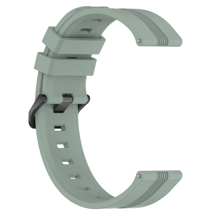 Compatible with Garmin Venu 2 Plus 20mm Concave Striped Slicone Watch Band(Grayish Green) - free shipping - PMC TechLife - Order now!