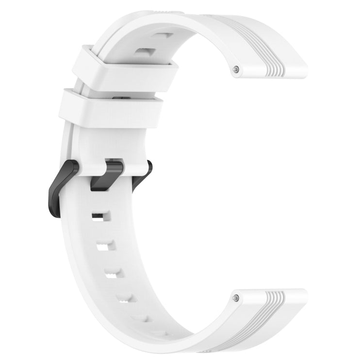 Compatible with Garmin Compatible witherunner 55 20mm Concave Striped Slicone Watch Band(White) - free shipping - PMC TechLife - Order now!