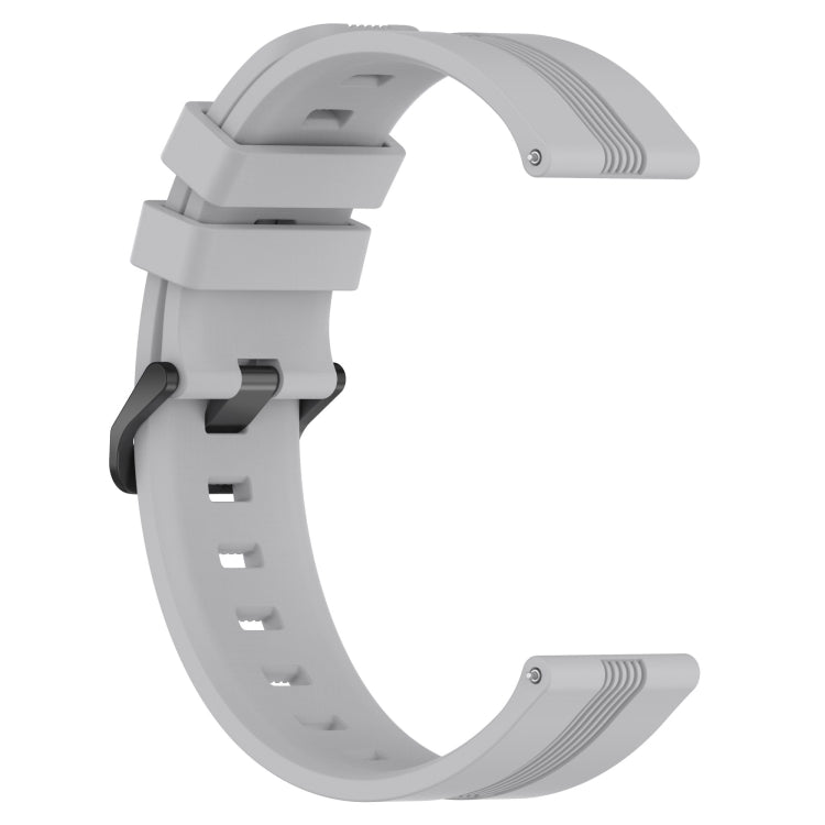 Compatible with Garmin Compatible witherunner 55 20mm Concave Striped Slicone Watch Band(Grey) - free shipping - PMC TechLife - Order now!
