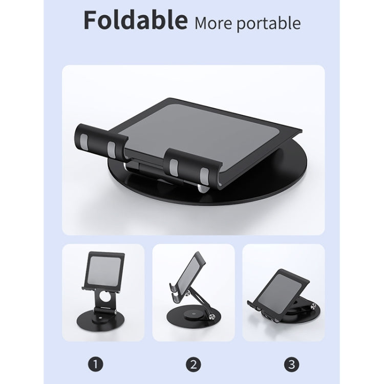 JUNSUNMAY 360 Degrees Rotating Foldable Laptop Desktop Holder Height / Angle Adjustable(Black) - free shipping - PMC TechLife - Order now!