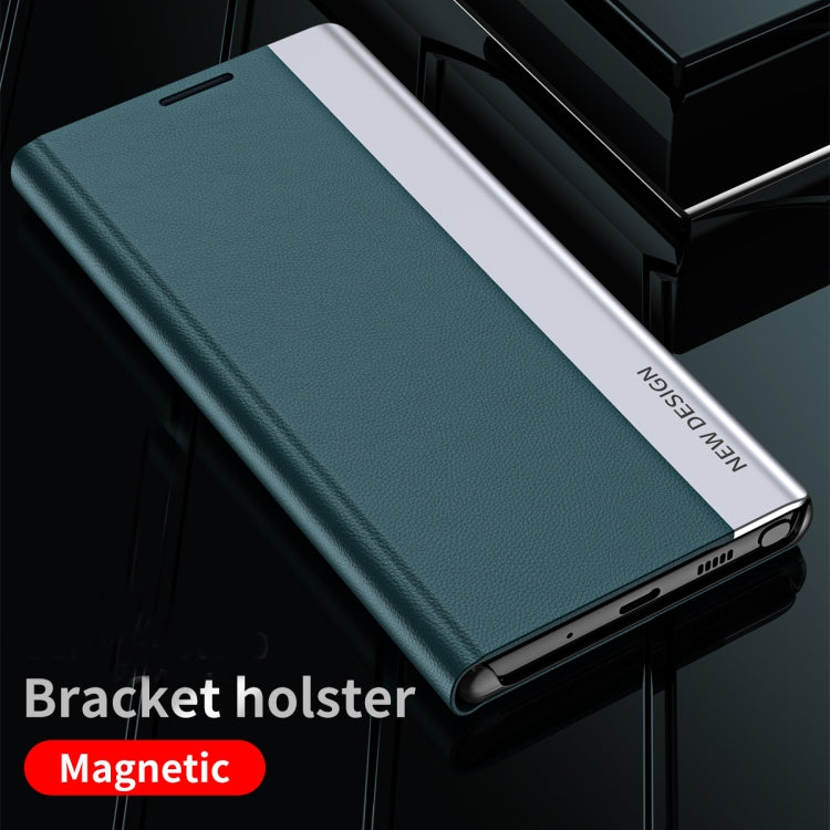 For Xiaomi Redmi 12C Side Electroplated Adsorption Leather Phone Case(Black) - free shipping - PMC TechLife - Order now!