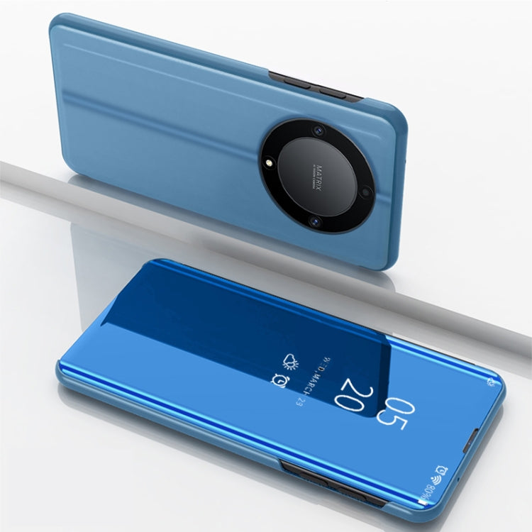 For Honor Magic 5 Lite Plated Mirror Horizontal Flip Leather Case with Holder(Blue) - free shipping - PMC TechLife - Order now!