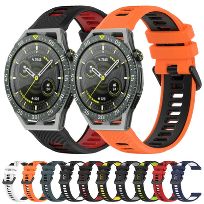 For Honor Watch Dream 22mm Sports Two-Color Silicone Watch Band(Black+Green) - Smart Wear by PMC Jewellery | Online Shopping South Africa | PMC Jewellery