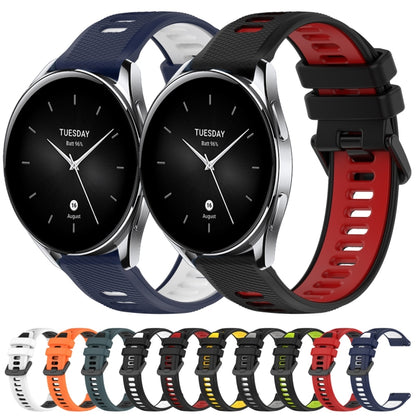 For Xiaomi Watch S2 42mm 22mm Sports Two-Color Silicone Watch Band(Red+Black) - Smart Wear by PMC Jewellery | Online Shopping South Africa | PMC Jewellery