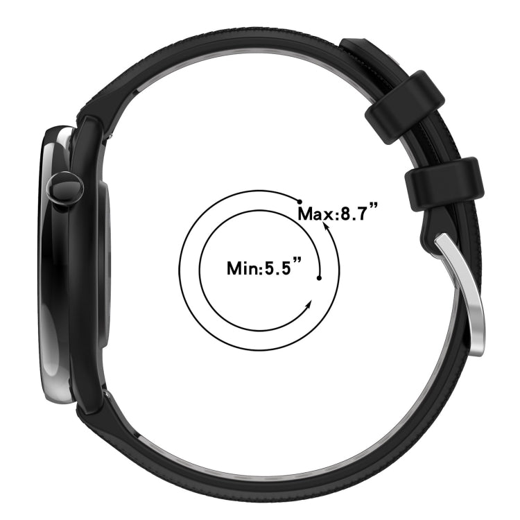 For Samsung Galaxy Watch5 44mm 20mm Sports Two-Color Steel Buckle Silicone Watch Band(Black+Grey) - Smart Wear by PMC Jewellery | Online Shopping South Africa | PMC Jewellery