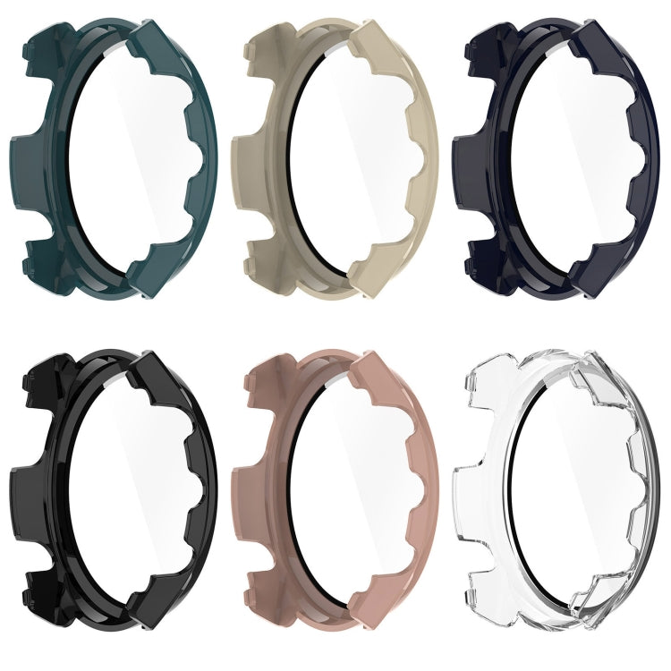 For Garmin Forerunner 965 PC + Toughened Film Integrated Watch Protective Case(Green) - Smart Wear by PMC TechLife | Online Shopping South Africa | PMC TechLife